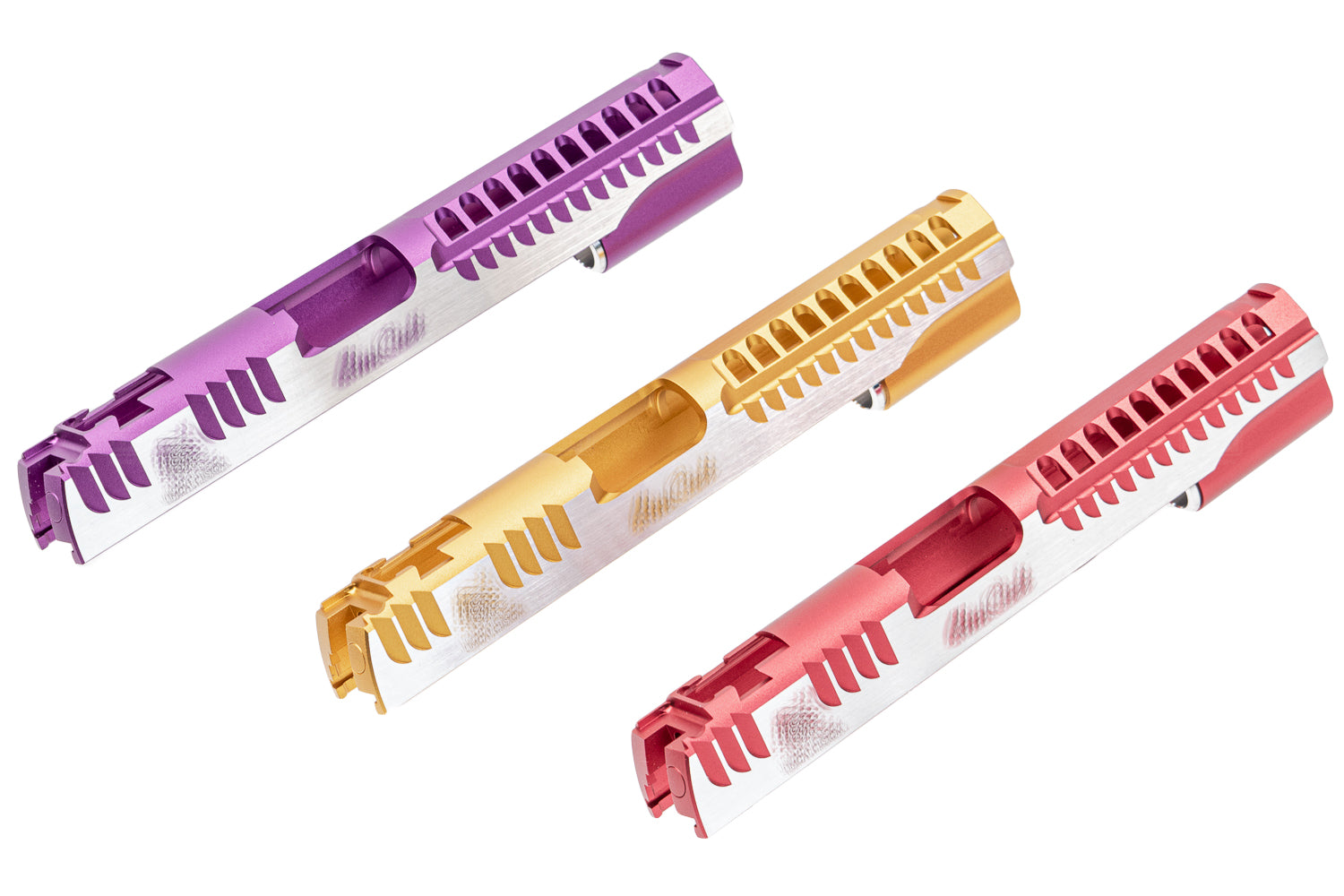 Gunsmith Bros Limcat Style Mutic Cuts Slide for TM Marui  Hi-Capa 4.3 / 5.1 GBB Pistol Airsoft ( Black / Grey / Blue / Purple / Gold / Red ) )-Blue