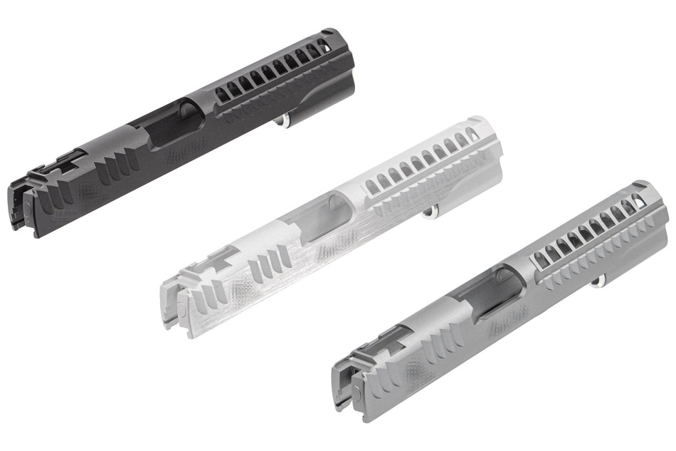 Gunsmith Bros Limcat Style Mutic Cuts Slide for TM Marui  Hi-Capa 4.3 / 5.1 GBB Pistoi Airsoft ( Black / Silver / Grey )-Silver