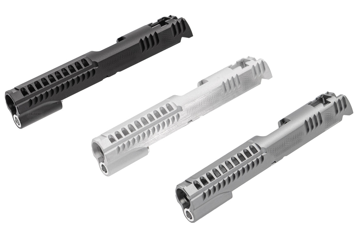 Gunsmith Bros Limcat Style Mutic Cuts Slide for TM Marui  Hi-Capa 4.3 / 5.1 GBB Pistoi Airsoft ( Black / Silver / Grey )-Silver