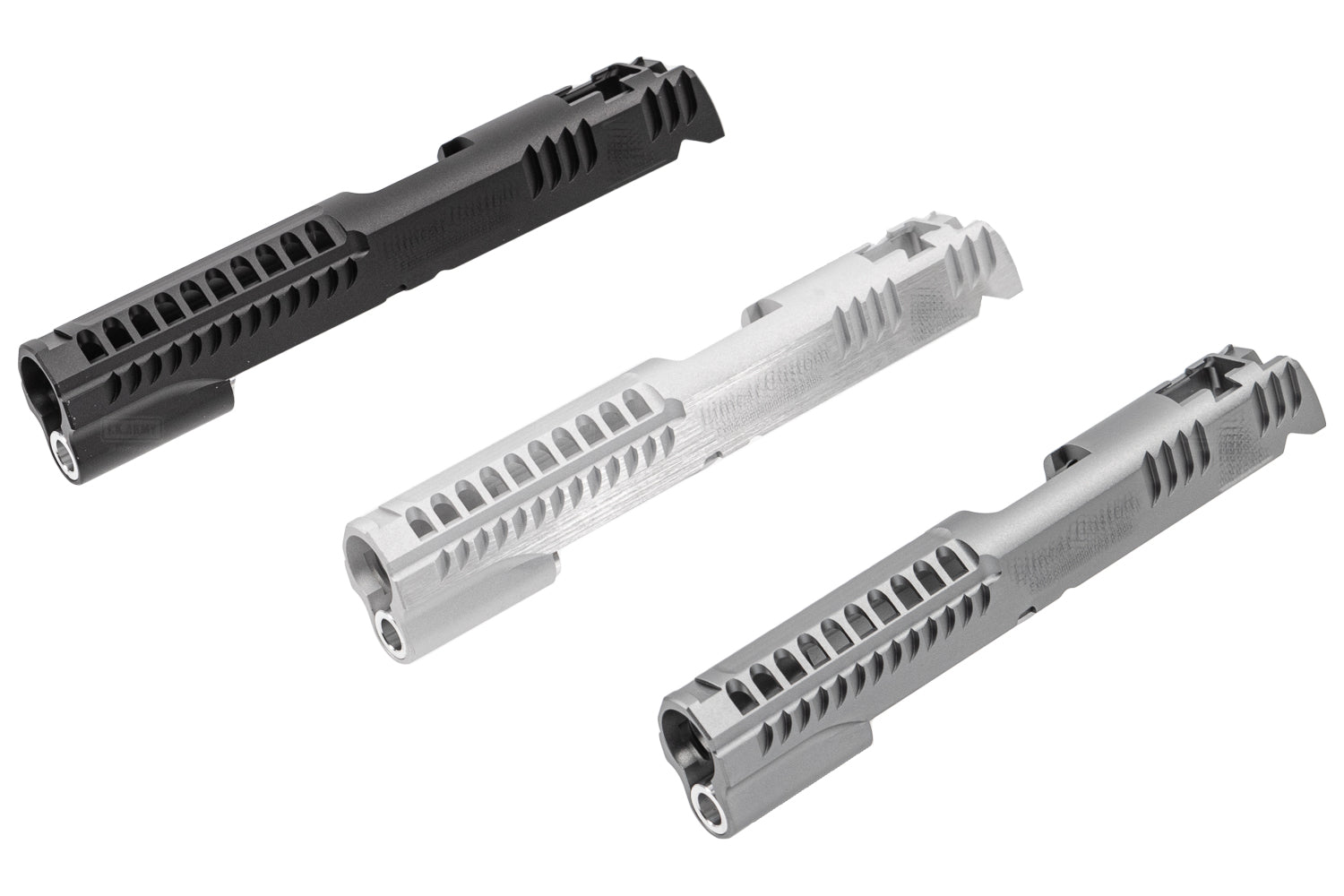 Gunsmith Bros Limcat Style Mutic Cuts Slide for TM Marui  Hi-Capa 4.3 / 5.1 GBB Pistoi Airsoft ( Black / Silver / Grey )-Silver