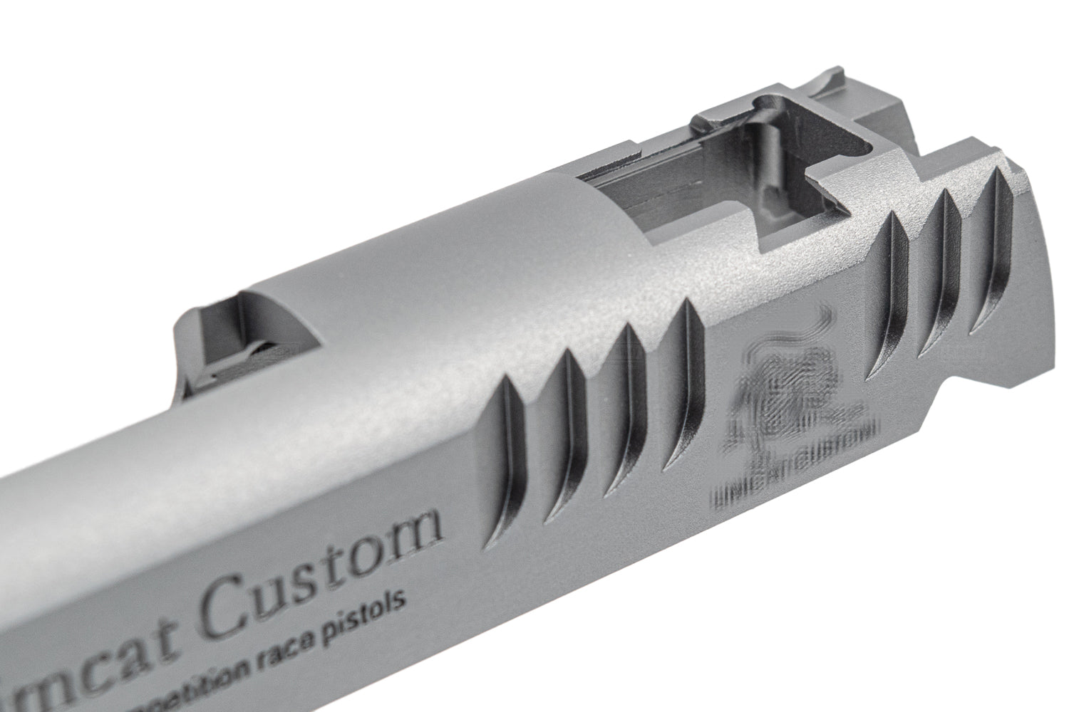 Gunsmith Bros Limcat Style Mutic Cuts Slide for TM Marui  Hi-Capa 4.3 / 5.1 GBB Pistoi Airsoft ( Black / Silver / Grey )-Silver