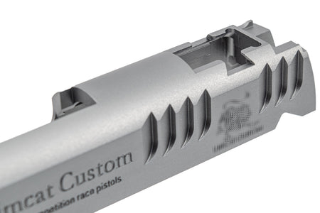 Gunsmith Bros Limcat Style Mutic Cuts Slide for TM Marui  Hi-Capa 4.3 / 5.1 GBB Pistoi Airsoft ( Black / Silver / Grey )-Silver