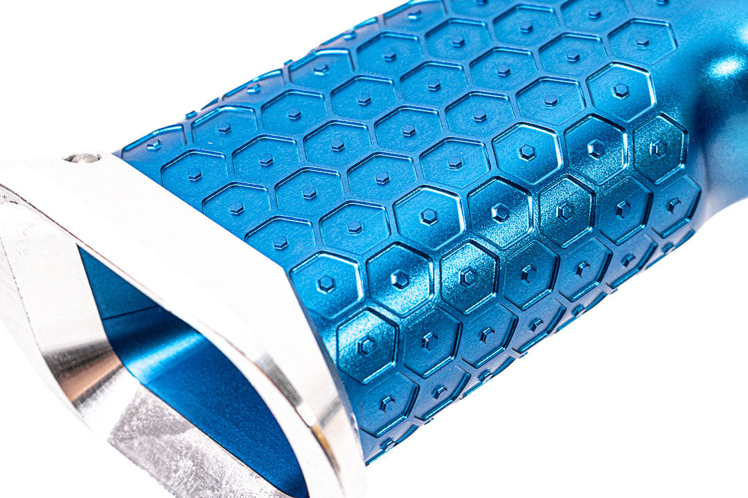 Gunsmith Bros CNC Aluminum HEX Style Grip For Marui TM Hi-Capa GBBP Series-Silver