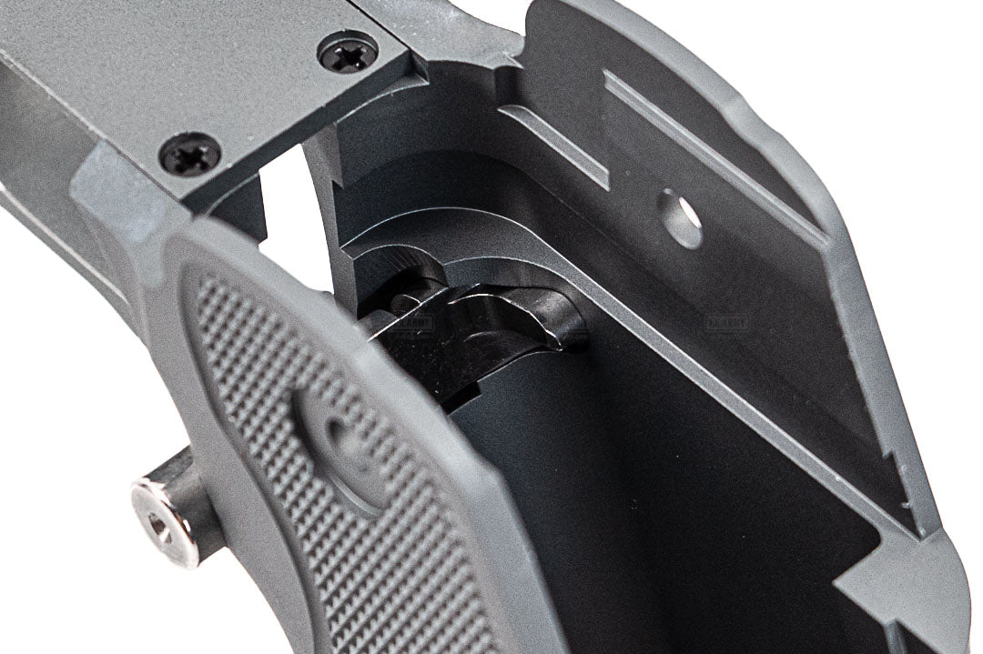 Gunsmith Bros CNC Aluminum Limcat Checker Style Grip For Marui TM Hi-Capa GBBP Series-Silver