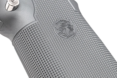 Gunsmith Bros CNC Aluminum Limcat Checker Style Grip For Marui TM Hi-Capa GBBP Series-Silver