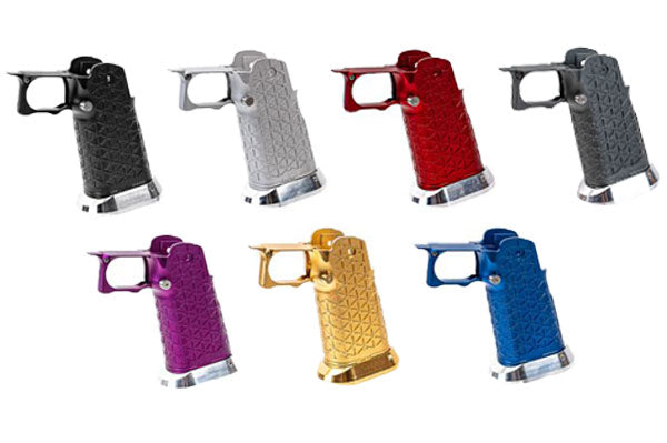 Gunsmith Bros CNC Aluminum Limcat Style Grip For Marui TM Hi-Capa GBBP Airsoft Series-Grey