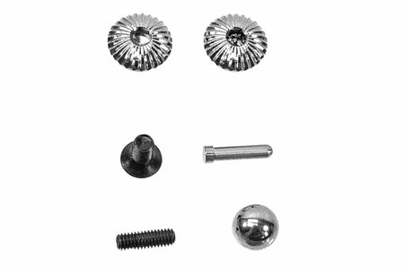 Gunsmith Bros CNC Aluminum ST* Star Style Sand Paper Grip For Marui TM Hi-Capa GBBP Series-Silver