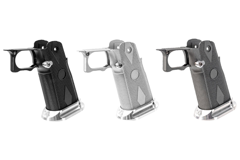 Gunsmith Bros CNC Aluminum SV Original Style Grip For Marui TM Hi-Capa GBBP Series -Silver