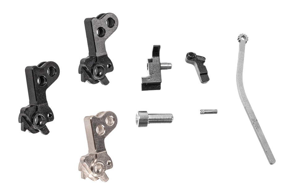 Gunsmith Bros Steel Koenig Style Hammer & Sear Set For Marui TM Hi-Capa GBBP Series -Silver