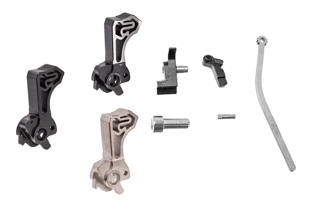 Gunsmith Bros Steel S Style Hammer & Sear Set For Marui TM Hi-Capa GBBP Series-Silver