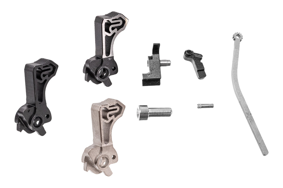 Gunsmith Bros Steel S Style Hammer & Sear Set For Marui TM Hi-Capa GBBP Series-Silver