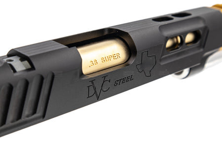 Gunsmith Bros S Style DVC Steel Open Slide for TM Hi-Capa ( Black Slide Gold Comp )