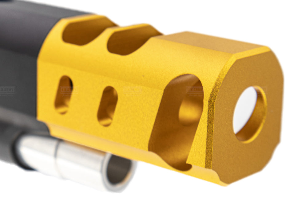 Gunsmith Bros S Style DVC Steel Open Slide for TM Hi-Capa ( Black Slide Gold Comp )