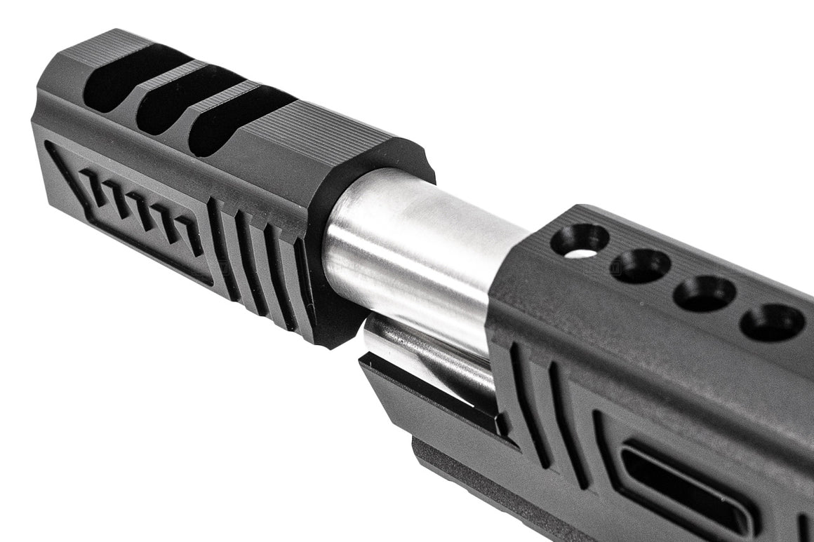 Gunsmith Bros Limcat Style Saber Cat Open Slide Set For Marui TM Hi-Capa GBBP Series -Silver