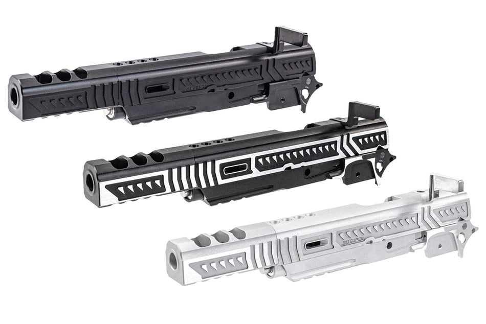Gunsmith Bros Limcat Style Saber Cat Open Slide Set For Marui TM Hi-Capa GBBP Series -Silver