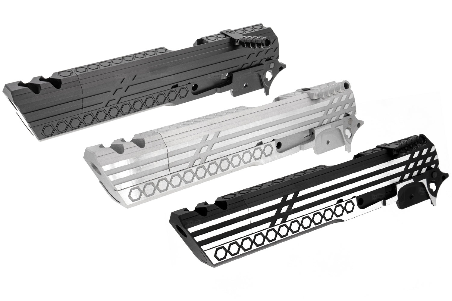 Gunsmith Bros CNC Aluminum Smoking Holes Open Slide Kit Set For Tokyo Marui TM Hi-Capa Series-2 Tone