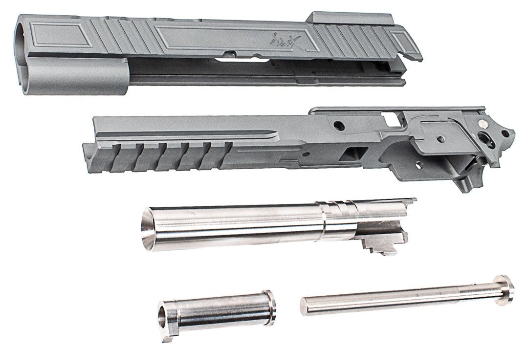 Gunsmith Bros CNC Aluminum DWX 2011Style Optics Slide Kit Set For Tokyo Marui TM Hi-Capa Series-2 Tone Black