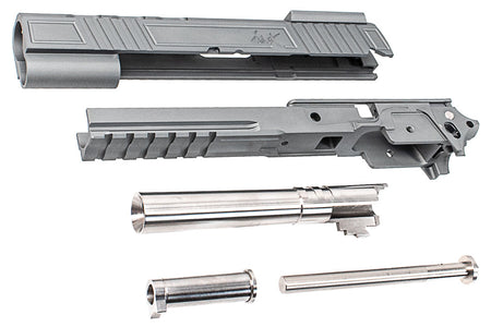 Gunsmith Bros CNC Aluminum DWX 2011Style Optics Slide Kit Set For Tokyo Marui TM Hi-Capa Series-2 Tone Black