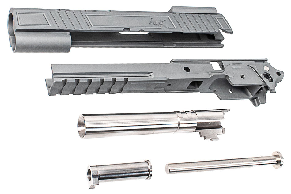 Gunsmith Bros CNC Aluminum DWX 2011Style Optics Slide Kit Set For Tokyo Marui TM Hi-Capa Series-2 Tone Black