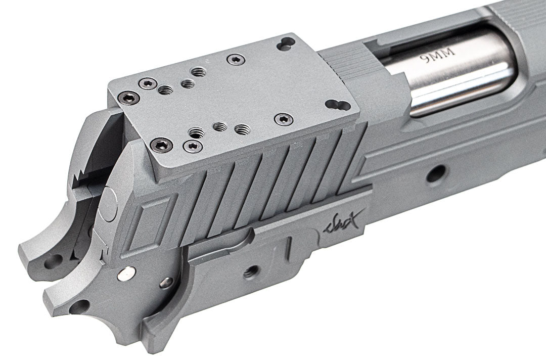 Gunsmith Bros CNC Aluminum DWX 2011Style Optics Slide Kit Set For Tokyo Marui TM Hi-Capa Series-2 Tone Black