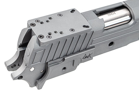 Gunsmith Bros CNC Aluminum DWX 2011Style Optics Slide Kit Set For Tokyo Marui TM Hi-Capa Series-2 Tone Black