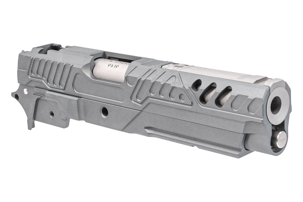 Gunsmith Bros EB Style Tracker Standard Slide Set For Marui TM Hi-Capa GBBP Series -Silver