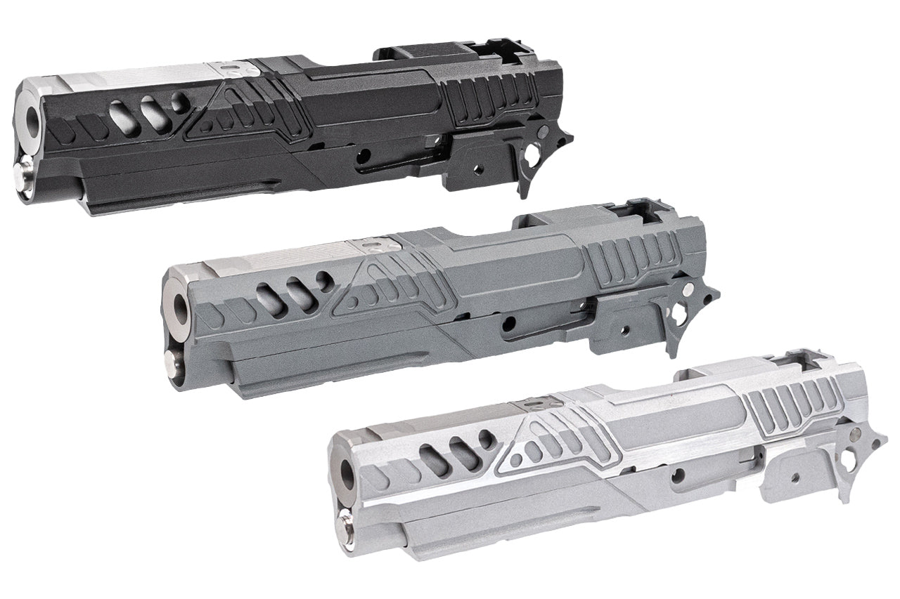 Gunsmith Bros EB Style Tracker Standard Slide Set For Marui TM Hi-Capa GBBP Series -Silver