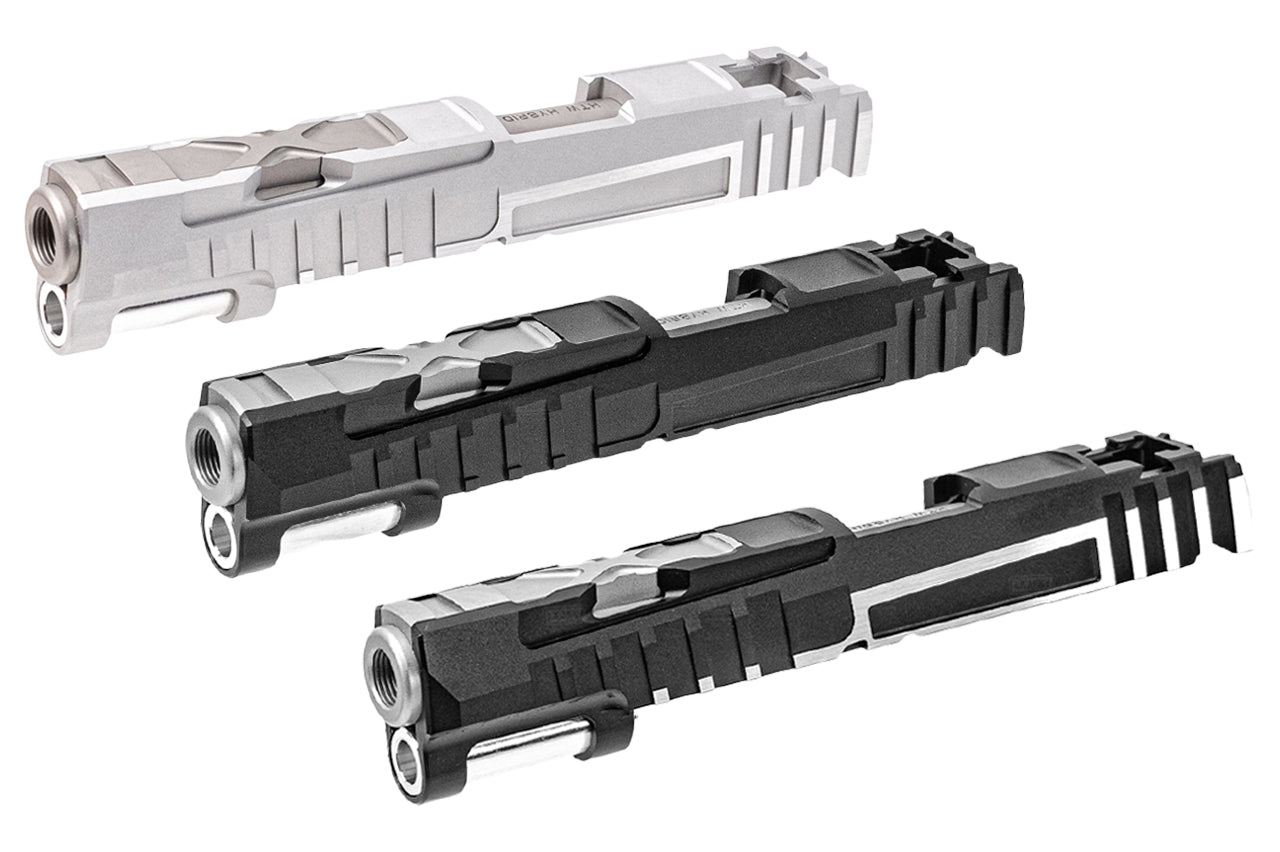 Gunsmith Bros X-Sight Tracker Style Slide For Marui TM Hi-Capa GBBP Series-Silver