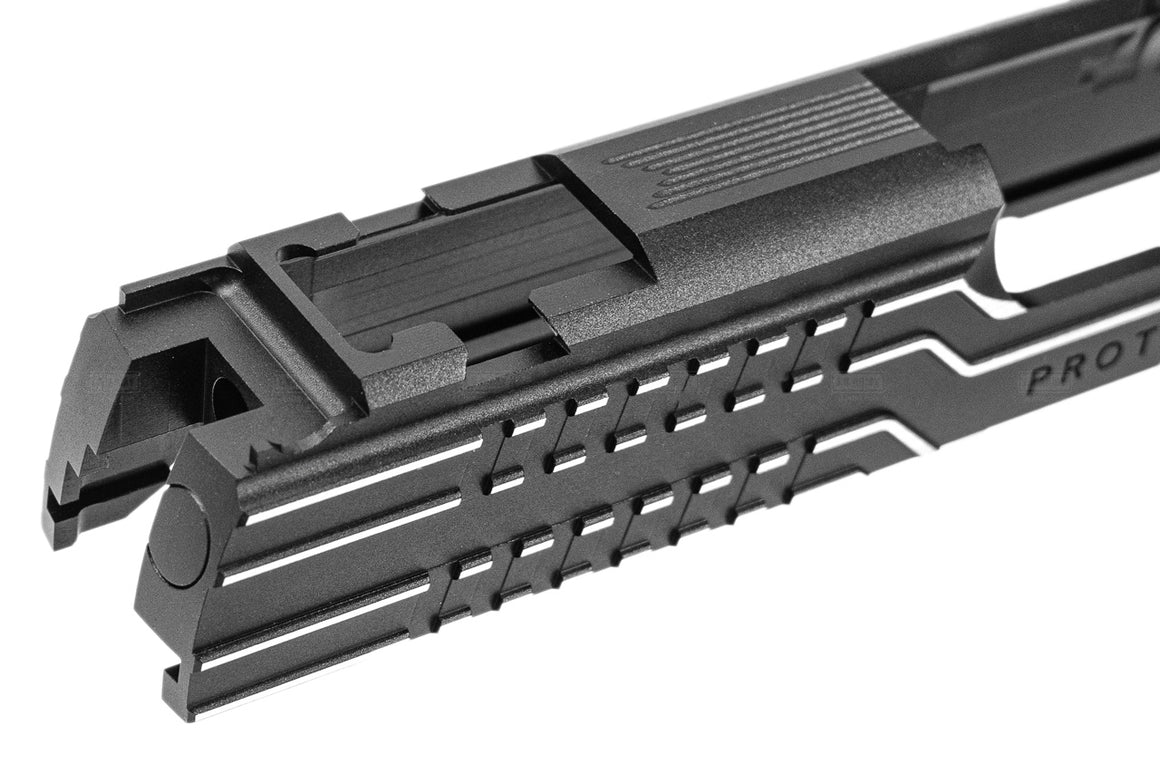 Gunsmith Bros CNC Aluminum Limcat Style Protector 5.1 Slide For Marui TM Hi-Capa 5.1 GBBP Series -Silver