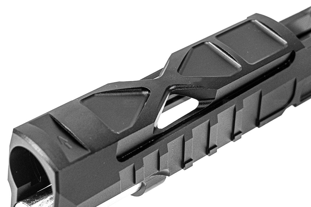 Gunsmith Bros CNC Aluminum X Style Single Slide For Marui TM Hi-Capa Series-Silver