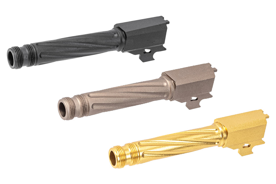 GUNDAY Twisted 14mm CCW Threaded Outer Barrel For SIG AIR / VFC P320 M18 X Carry GBBP Series -Gold