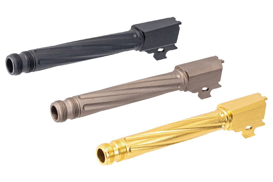 GUNDAY Twisted 14mm CCW Threaded Type A Outer Barrel For SIG AIR / VFC P320 M17 GBBP Series -Gold