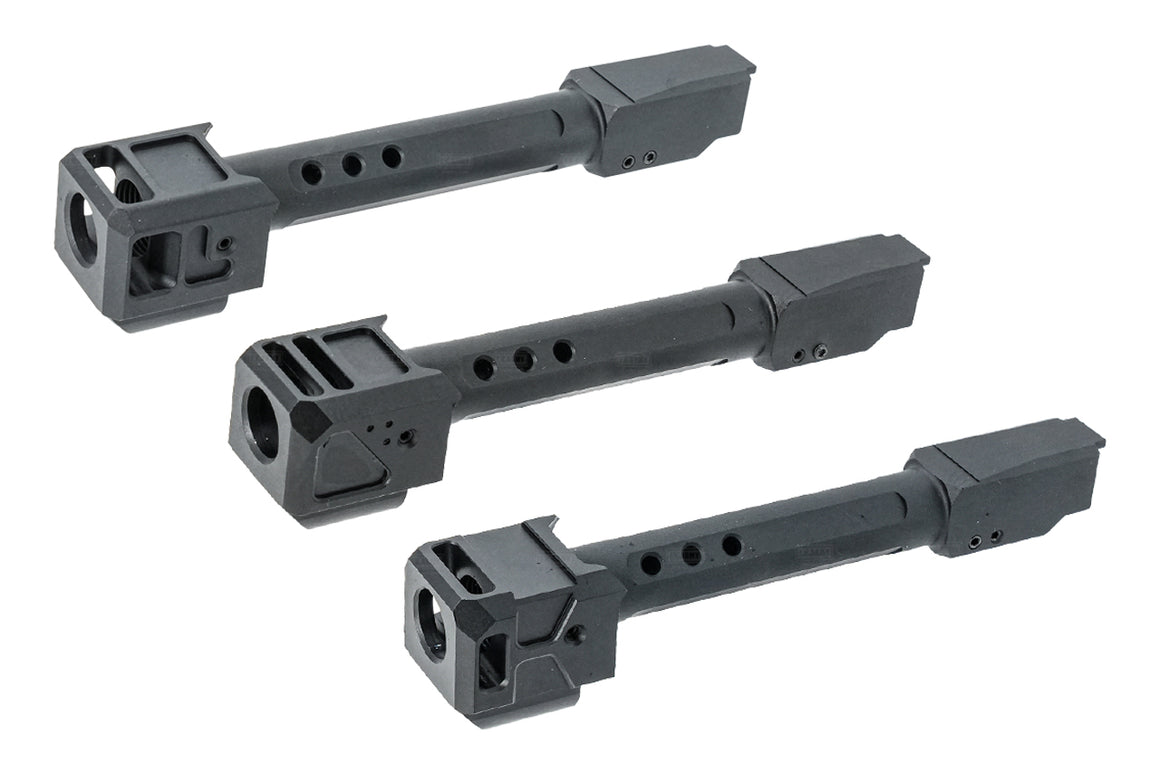 GUNDAY HAED Style Aluminum Outer Barrel With Compensator For Umarex / VFC Glock 17 Gen 5 GBBP-Type C