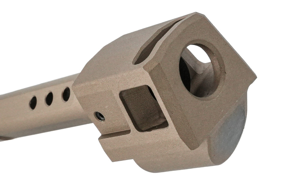 GUNDAY HAED Style Aluminum Outer Barrel With Compensator Type A For Umarex / VFC Walther PDP GBBP-Tan