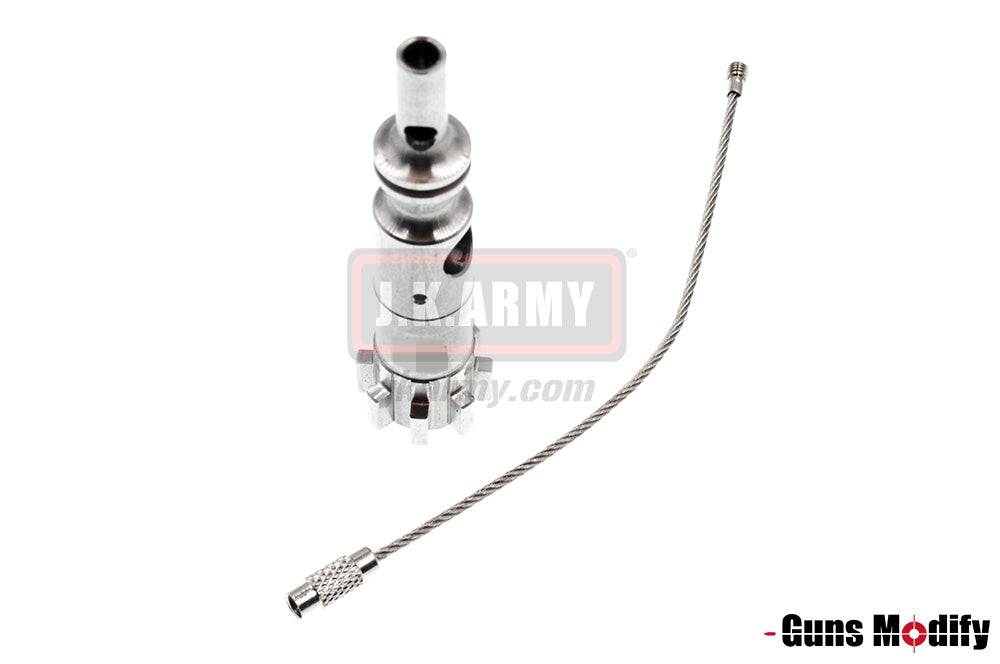 Guns Modify Stainless Steel AR Bolt S Style Keychain ( Silver )