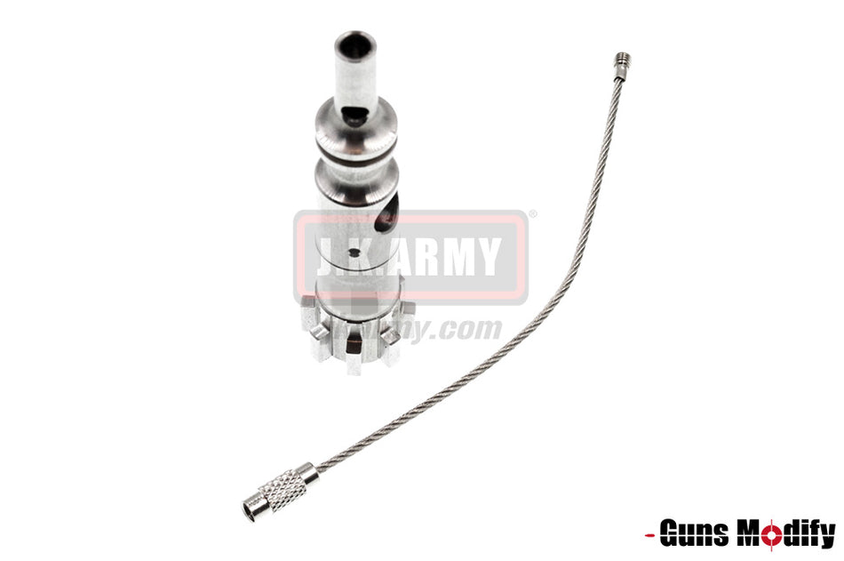 Guns Modify Stainless Steel AR Bolt S Style Keychain ( Silver )