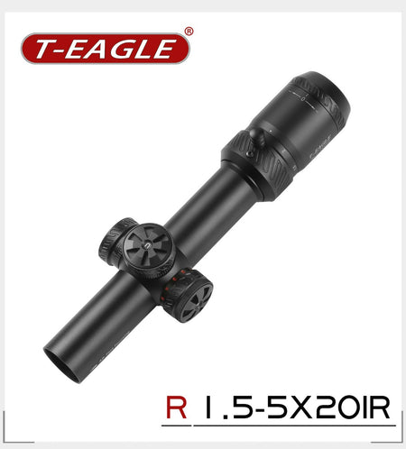 Discovery T-EAGLE R 1.5-5X20 IR Rifle Scope with Mount ( Black )