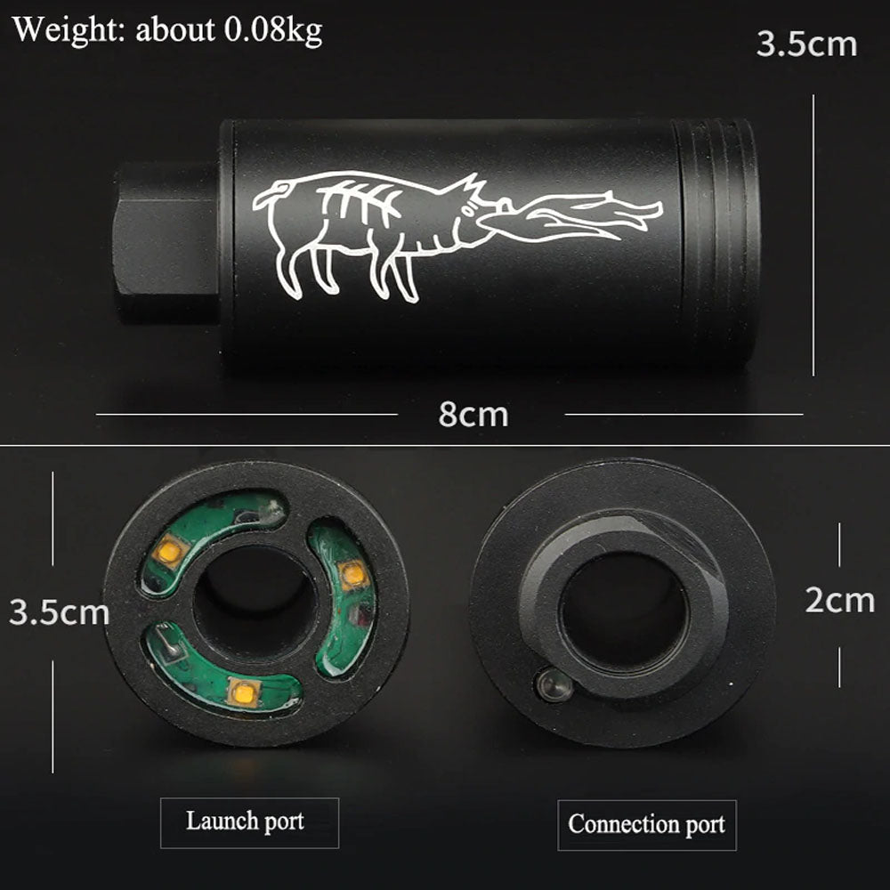 Spitfire Tracer Unit with Flame Effect 14mm CCW ( Black ) ( Fire Breathing Pig Style )-No Marking Style