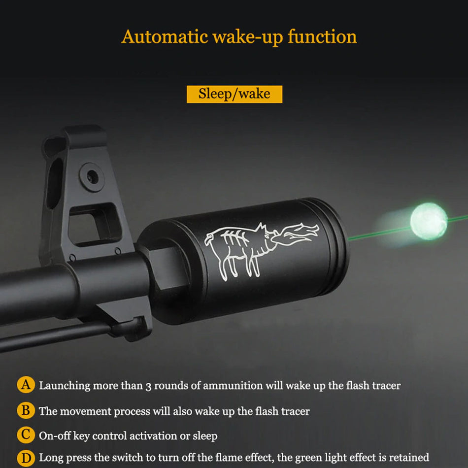 Spitfire Tracer Unit with Flame Effect 14mm CCW ( Black ) ( Fire Breathing Pig Style )-No Marking Style
