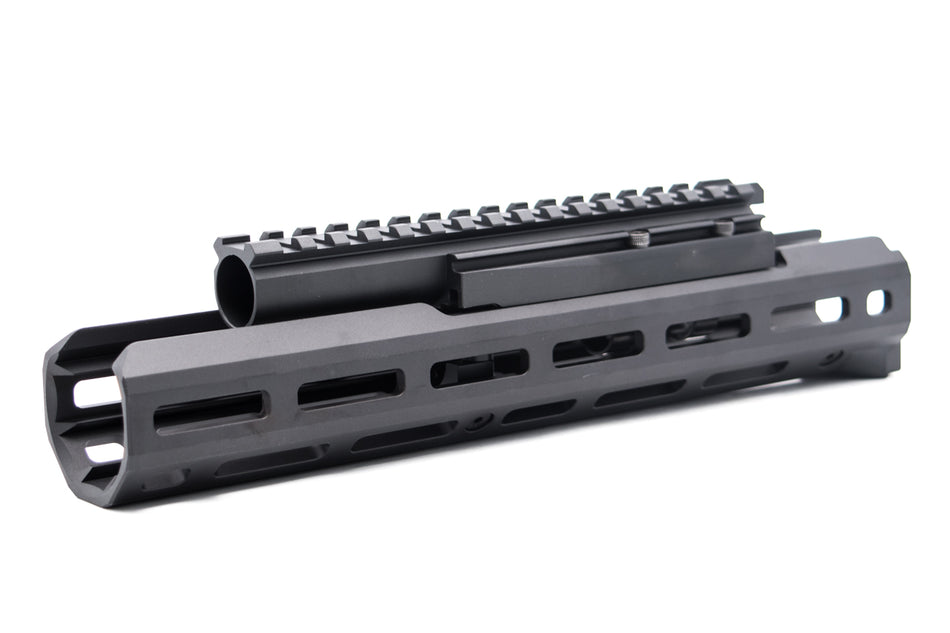 Hephaestus AK M-LOK 10.5 Inch Handguard Rail Set with Railed Gas Tube ( Type III Hard-Coat Anodized ) for GHK / LCT AK Series