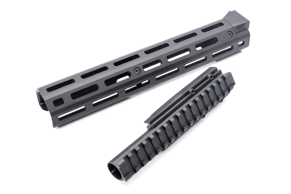 Hephaestus AK M-LOK 10.5 Inch Handguard Rail Set with Railed Gas Tube ( Type III Hard-Coat Anodized ) for GHK / LCT AK Series