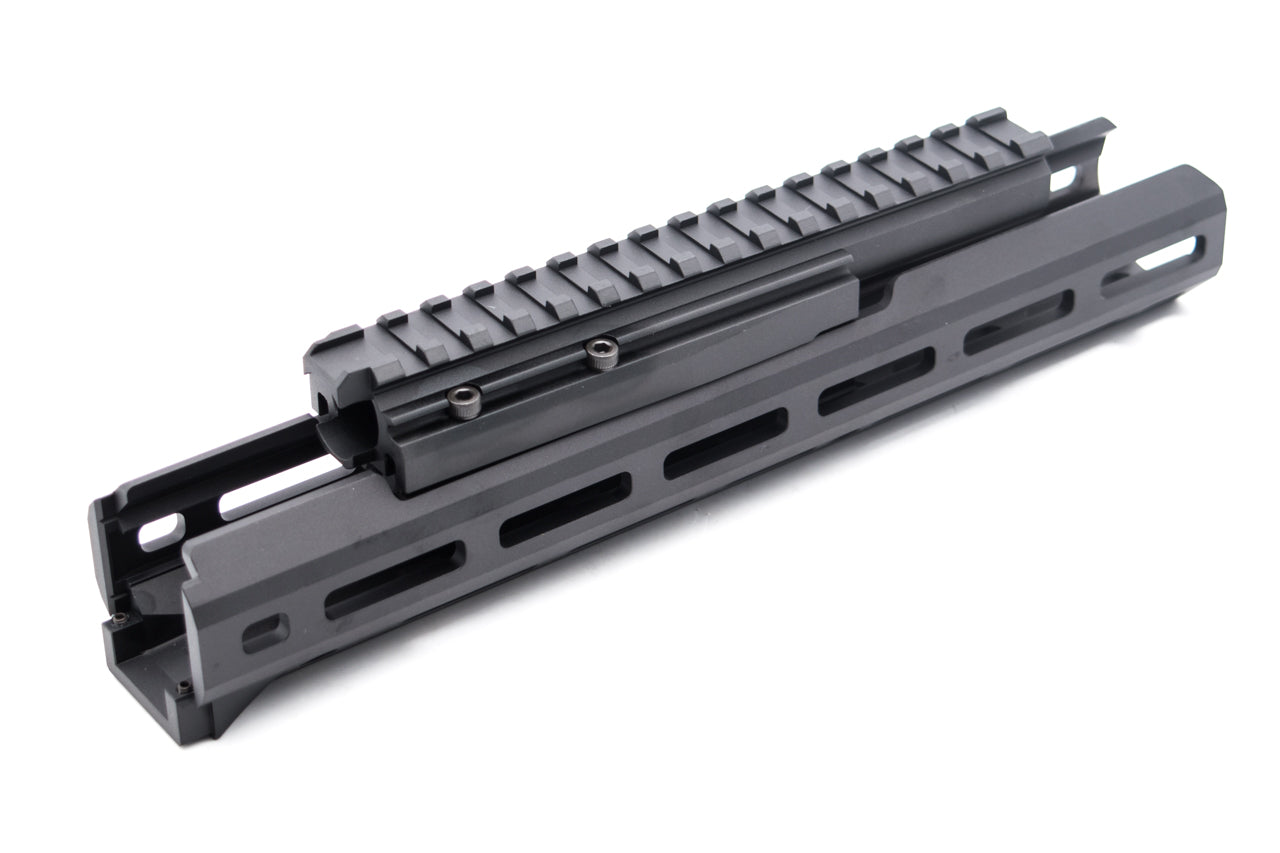 Hephaestus AK M-LOK 10.5 Inch Handguard Rail Set with Railed Gas Tube ( Type III Hard-Coat Anodized ) for GHK / LCT AK Series