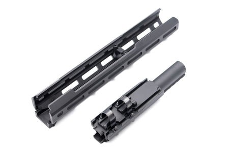 Hephaestus AK M-LOK 10.5 Inch Handguard Rail Set with Railed Gas Tube ( Type III Hard-Coat Anodized ) for GHK / LCT AK Series