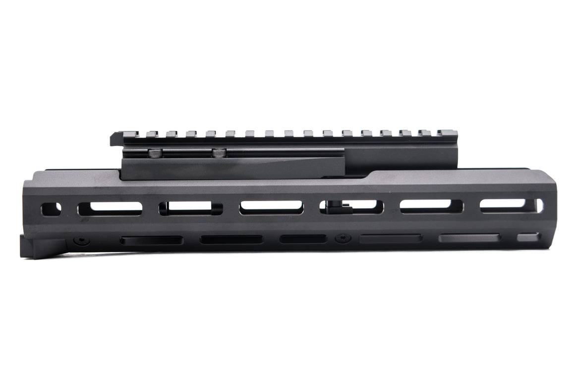 Hephaestus AK M-LOK 10.5 Inch Handguard Rail Set with Railed Gas Tube ( Type III Hard-Coat Anodized ) for GHK / LCT AK Series