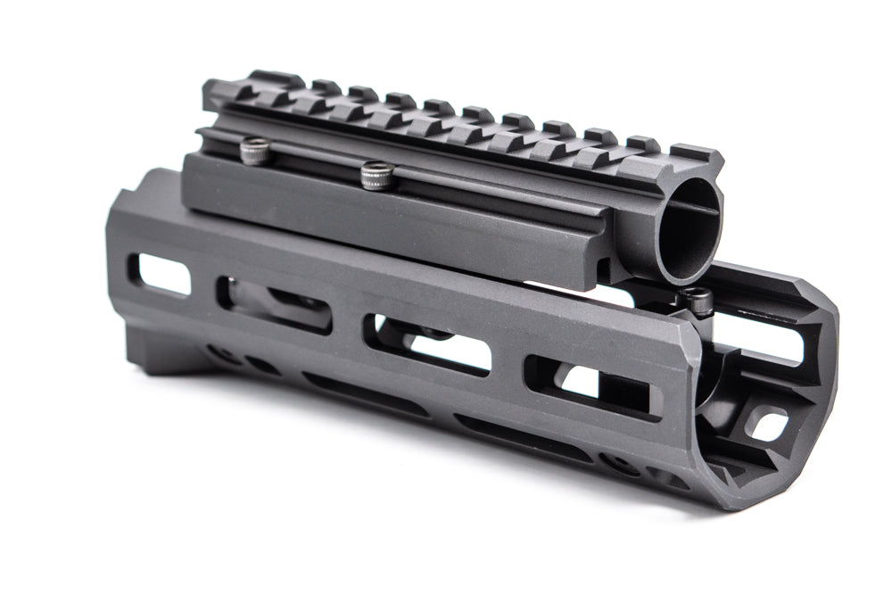 Hephaestus AKS-74U M-LOK Handguard Rail Set with Railed Gas Tube ( Type III Hard-coat Anodized ) for GHK / LCT AK Airsoft Series
