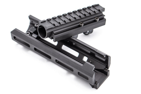 Hephaestus AKS-74U M-LOK Handguard Rail Set with Railed Gas Tube ( Type III Hard-coat Anodized ) for GHK / LCT AK Airsoft Series