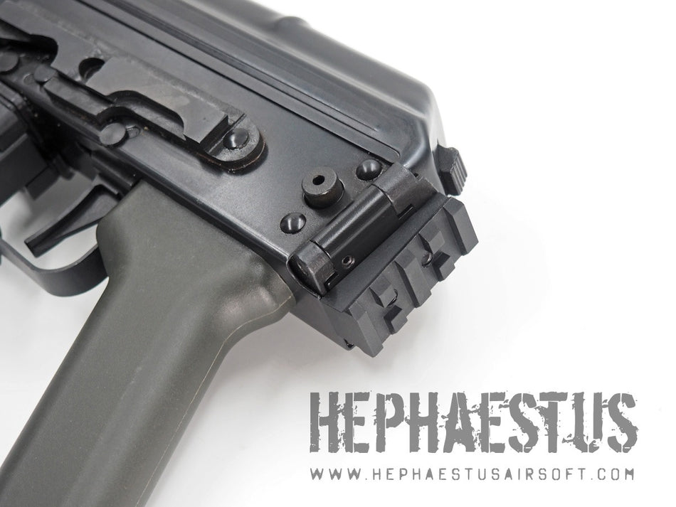 Hephaestus AK Picatinny Rail Stock Adapter for GHK / LCT AK Series with Side-folding Stock Receiver