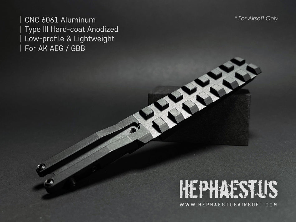 Hephaestus CNC Aluminum AK Rear Sight Rail ( Type III - for AEG / GBB )