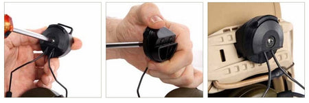 Headset Mount Parts for CP AF Helmet Rail 1 Set 2pcs ( Black )