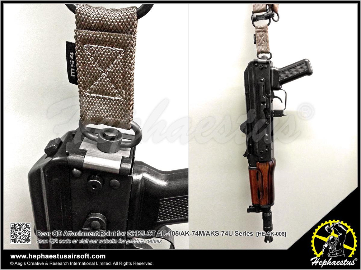 Hephaestus Rear QD Attachment Point for GHK / LCT AK-105 / AK-74M / AKS-74U Series